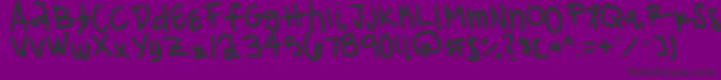 Franciie Font – Black Fonts on Purple Background