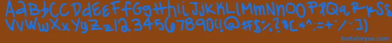 Franciie Font – Blue Fonts on Brown Background