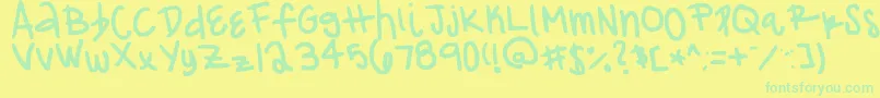 Lisätietoja Franciie-fontista Franciie-fontti – vihreät fontit keltaisella taustalla