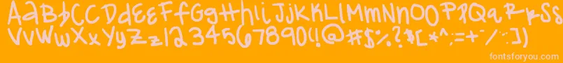 Шрифт Franciie – розовые шрифты на оранжевом фоне