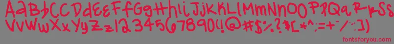 Franciie Font – Red Fonts on Gray Background