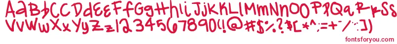 Franciie Font – Red Fonts on White Background
