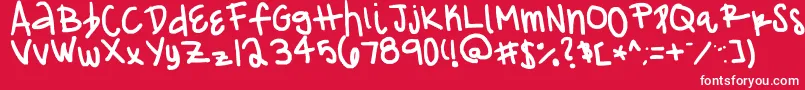 Franciie Font – White Fonts on Red Background