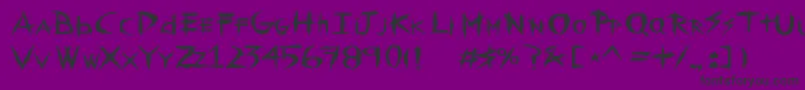 RiotStyle-Schriftart – Schwarze Schriften auf violettem Hintergrund
