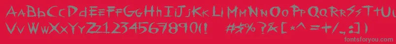 RiotStyle Font – Gray Fonts on Red Background