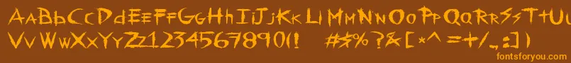 fuente RiotStyle – Fuentes Naranjas Sobre Fondo Marrón