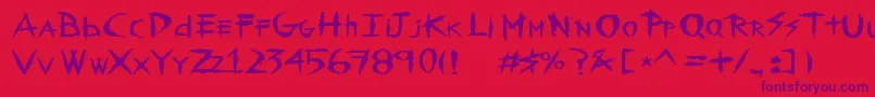 Шрифт RiotStyle – фиолетовые шрифты на красном фоне