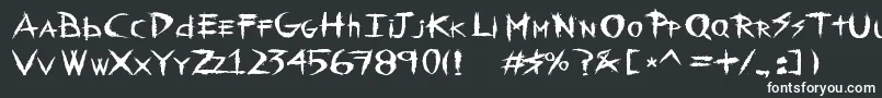 RiotStyle-Schriftart – Weiße Schriften auf schwarzem Hintergrund