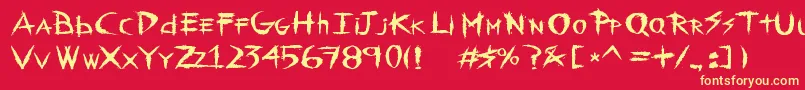 RiotStyle Font – Yellow Fonts on Red Background