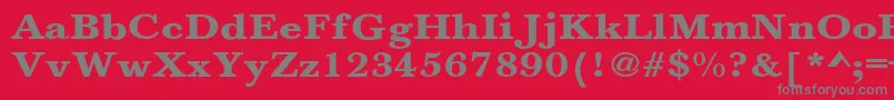 JasonBoldExtended Font – Gray Fonts on Red Background
