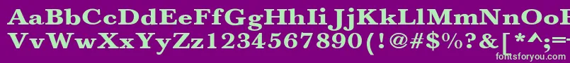 JasonBoldExtended Font – Green Fonts on Purple Background