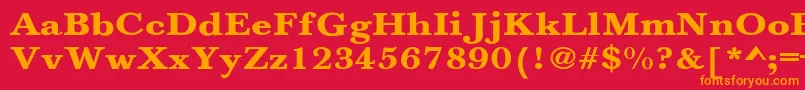 JasonBoldExtended Font – Orange Fonts on Red Background