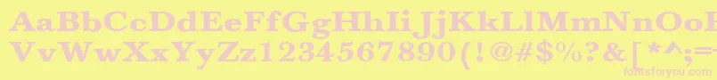 Czcionka JasonBoldExtended – różowe czcionki na żółtym tle