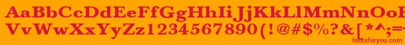 JasonBoldExtended Font – Red Fonts on Orange Background