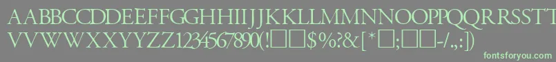 GaramondtitlingcapssskRegular Font – Green Fonts on Gray Background