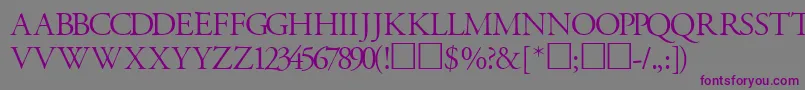 GaramondtitlingcapssskRegular Font – Purple Fonts on Gray Background