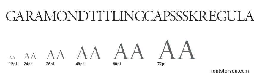 Размеры шрифта GaramondtitlingcapssskRegular