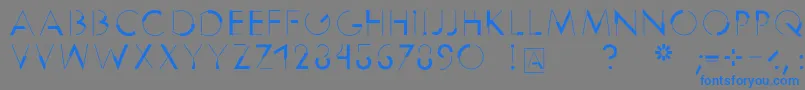 フォントReduce2max – 灰色の背景に青い文字