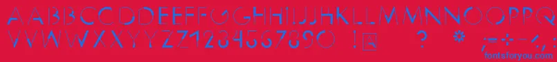 Reduce2max Font – Blue Fonts on Red Background