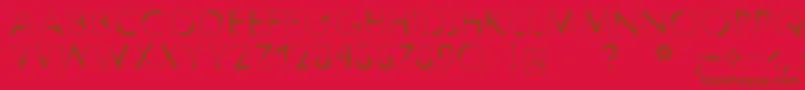 フォントReduce2max – 赤い背景に茶色の文字