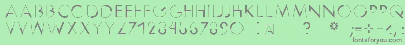 Reduce2max-Schriftart – Graue Schriften auf grünem Hintergrund