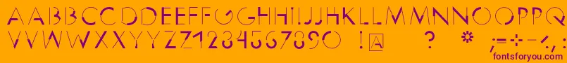 Reduce2max Font – Purple Fonts on Orange Background