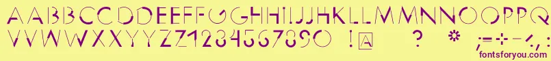 Reduce2max Font – Purple Fonts on Yellow Background