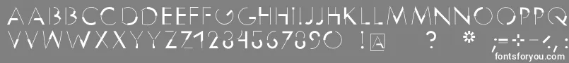 フォントReduce2max – 灰色の背景に白い文字