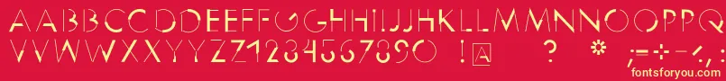 フォントReduce2max – 黄色の文字、赤い背景
