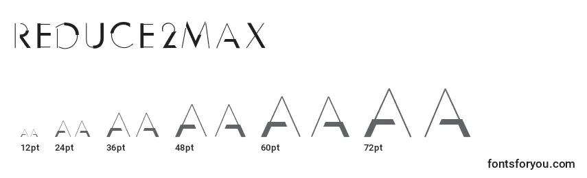 Größen der Schriftart Reduce2max
