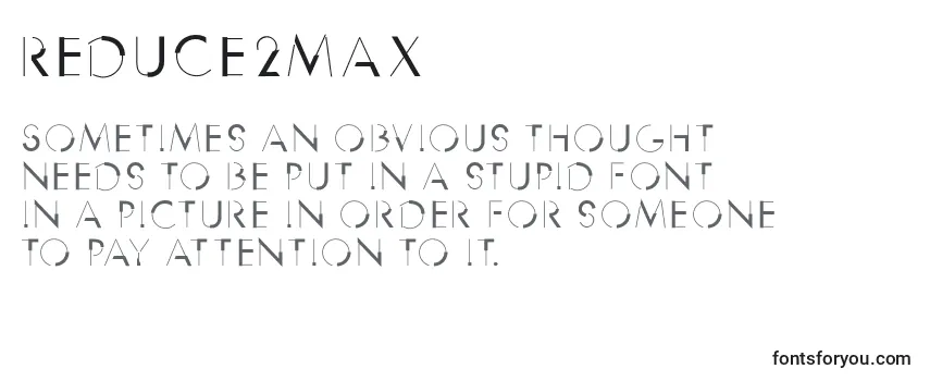 Reduce2max-fontti