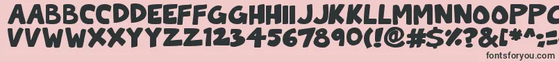 ToonCats Font – Black Fonts on Pink Background