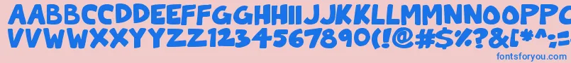ToonCats Font – Blue Fonts on Pink Background