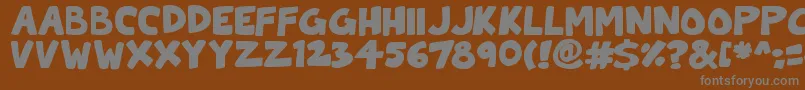 ToonCats Font – Gray Fonts on Brown Background