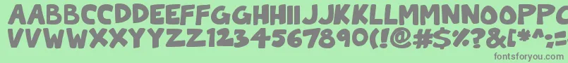 ToonCats Font – Gray Fonts on Green Background
