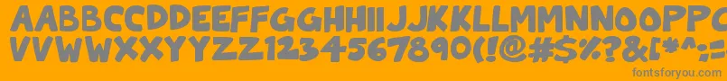 ToonCats Font – Gray Fonts on Orange Background