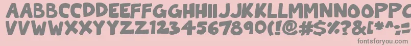 ToonCats Font – Gray Fonts on Pink Background
