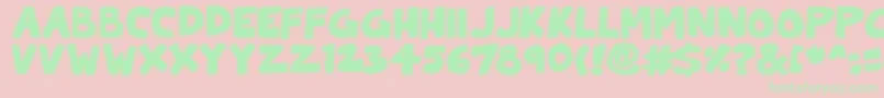 ToonCats Font – Green Fonts on Pink Background