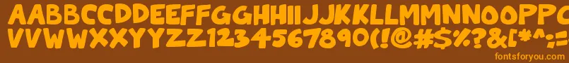 ToonCats Font – Orange Fonts on Brown Background
