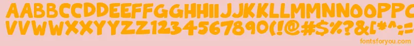 ToonCats Font – Orange Fonts on Pink Background