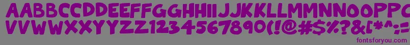 ToonCats Font – Purple Fonts on Gray Background