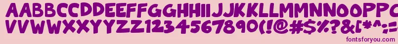 ToonCats Font – Purple Fonts on Pink Background