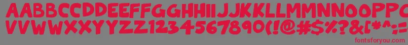 ToonCats Font – Red Fonts on Gray Background