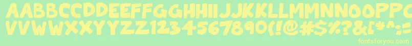 ToonCats Font – Yellow Fonts on Green Background