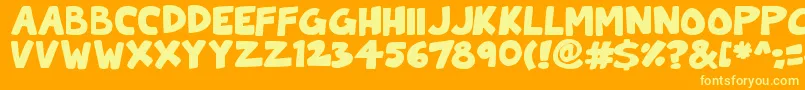 ToonCats Font – Yellow Fonts on Orange Background