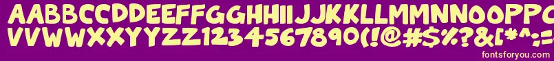 ToonCats Font – Yellow Fonts on Purple Background