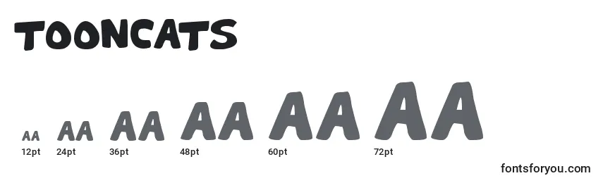 ToonCats Font Sizes