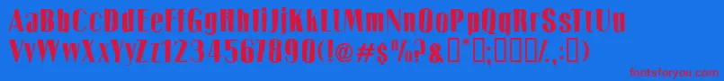 Two Tones Font – Red Fonts on Blue Background