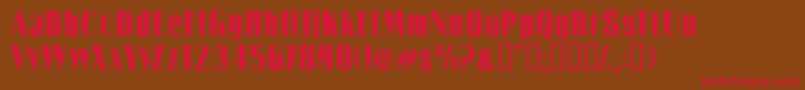Two Tones Font – Red Fonts on Brown Background