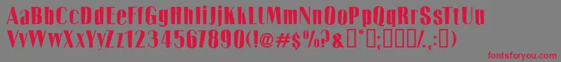 Two Tones Font – Red Fonts on Gray Background